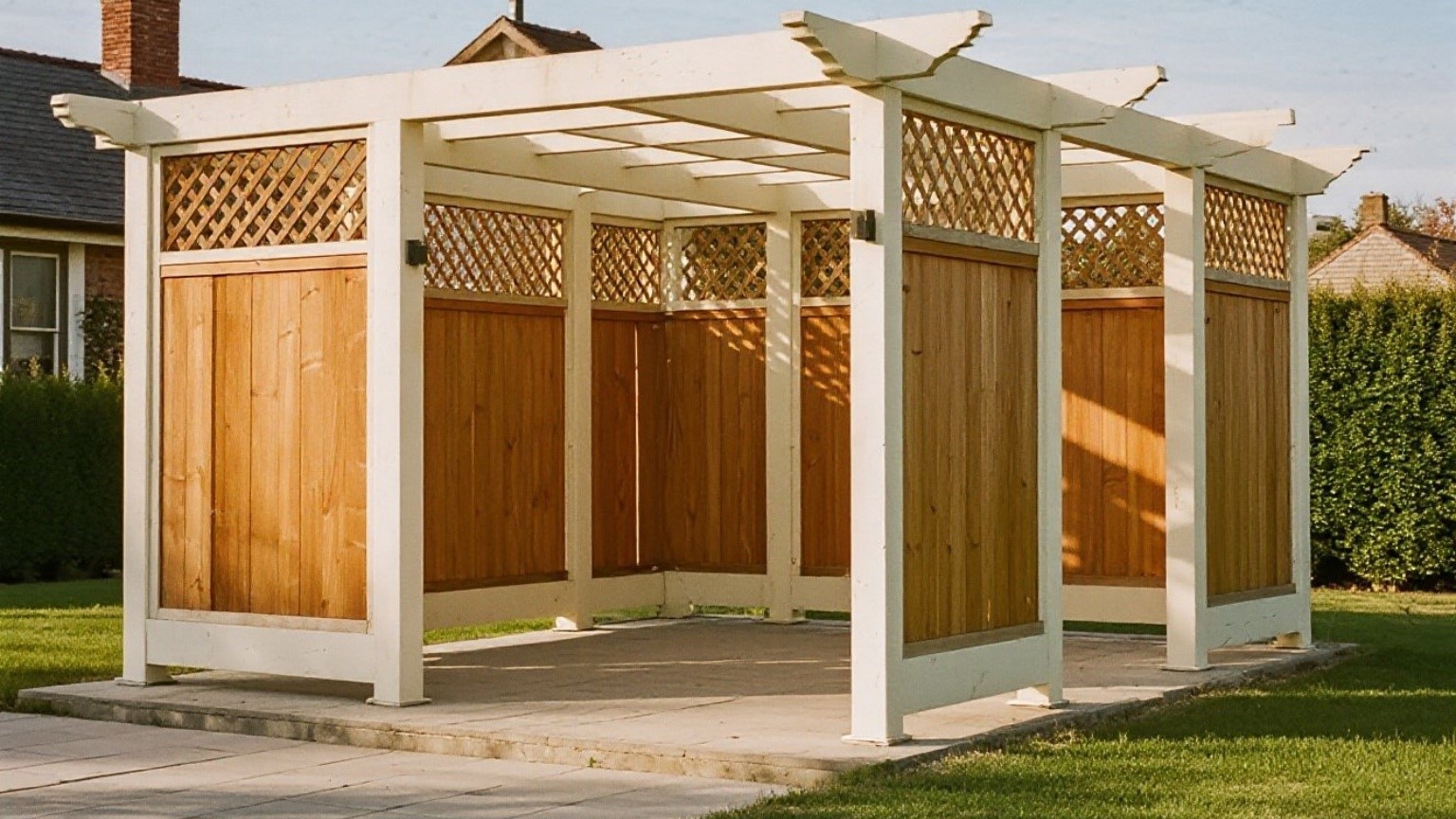 Pergola With Roof And Sides Pergola With Roof And Sides